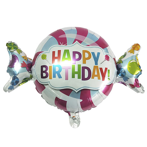 Конфета Happy Birthday 18/45см шар фольга
