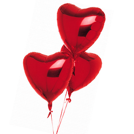 Три красных шара в форме сердца, фольгированные Сеты из шаров