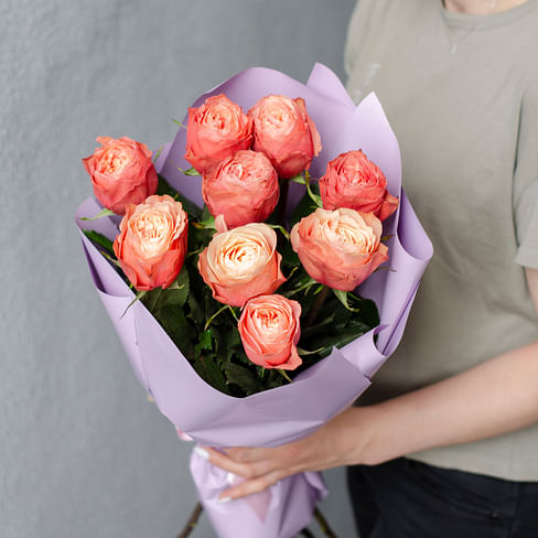 Букет пионовидных роз "Кахала-9" Пионовидные розы