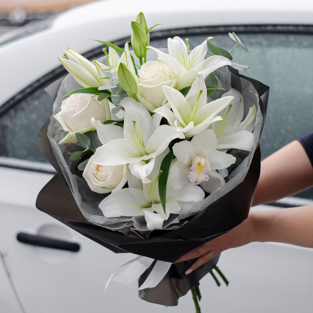 Букет "Цветочная льдинка"