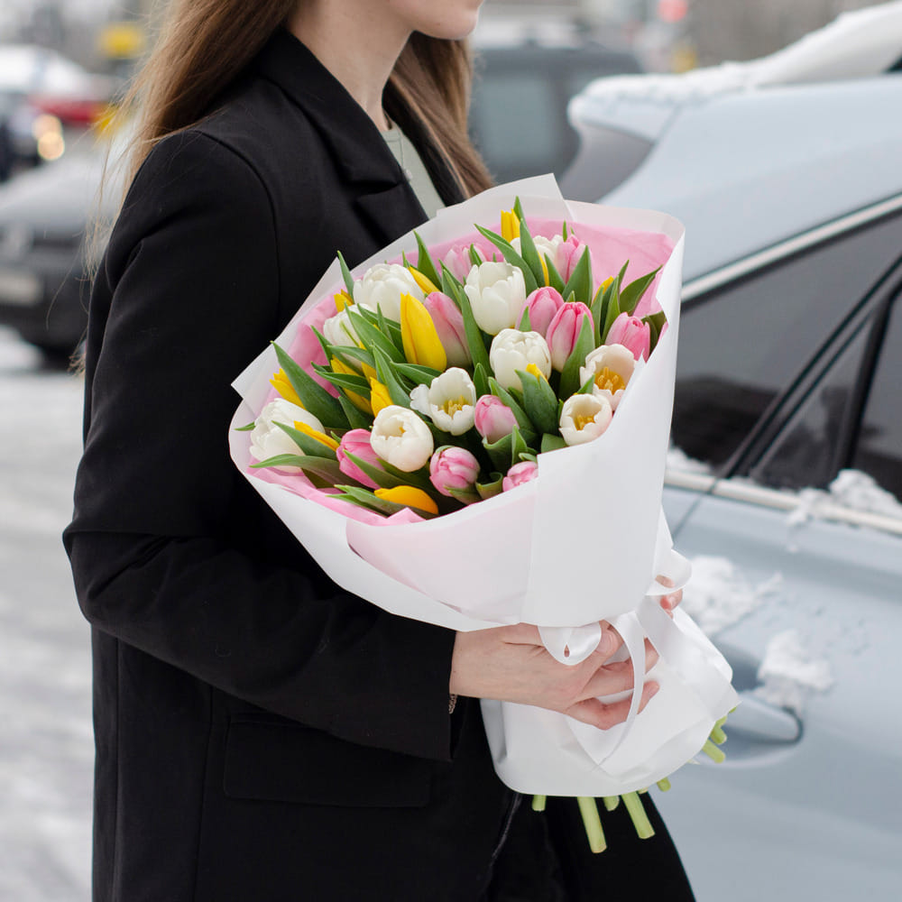 Букет тюльпанов Нежный микс