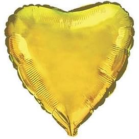 БОЛЬШОЙ Шар (32''/81 см) Сердце, Золото Фольгированные шары
