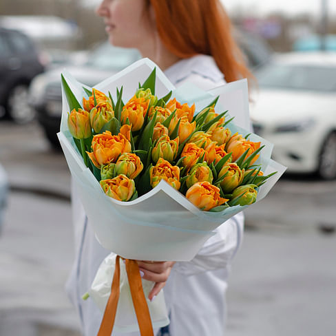 Букет пионовидных тюльпанов "Праздник"