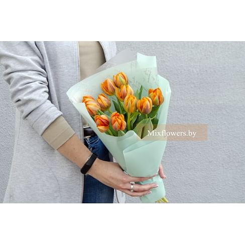 Букет тюльпанов "Оранжевое небо"