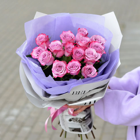 Букет роз "Диприз" 15 роз Эквадорские розы