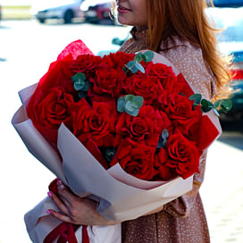 Букет французских роз "Моя страсть к тебе"