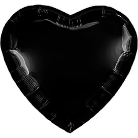БОЛЬШОЙ Шар (36''/91 см) Сердце, Черное Фольгированные шары