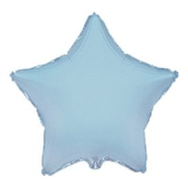 Шар (32''/81 см) Звезда, Голубой, пастель Фольгированные шары