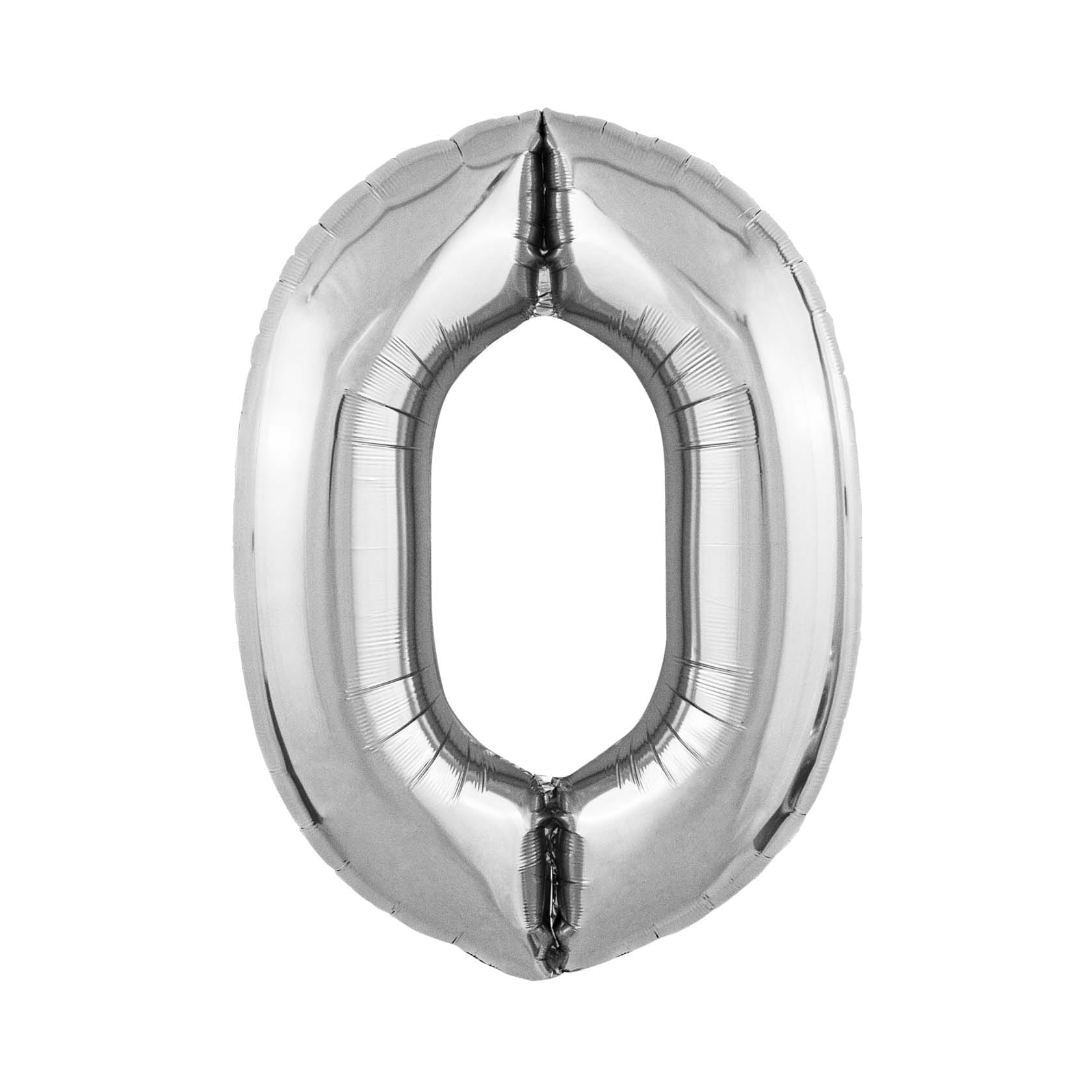 Шар цифра, фольгированный, цвет серебро, 102 см Фольгированные шары