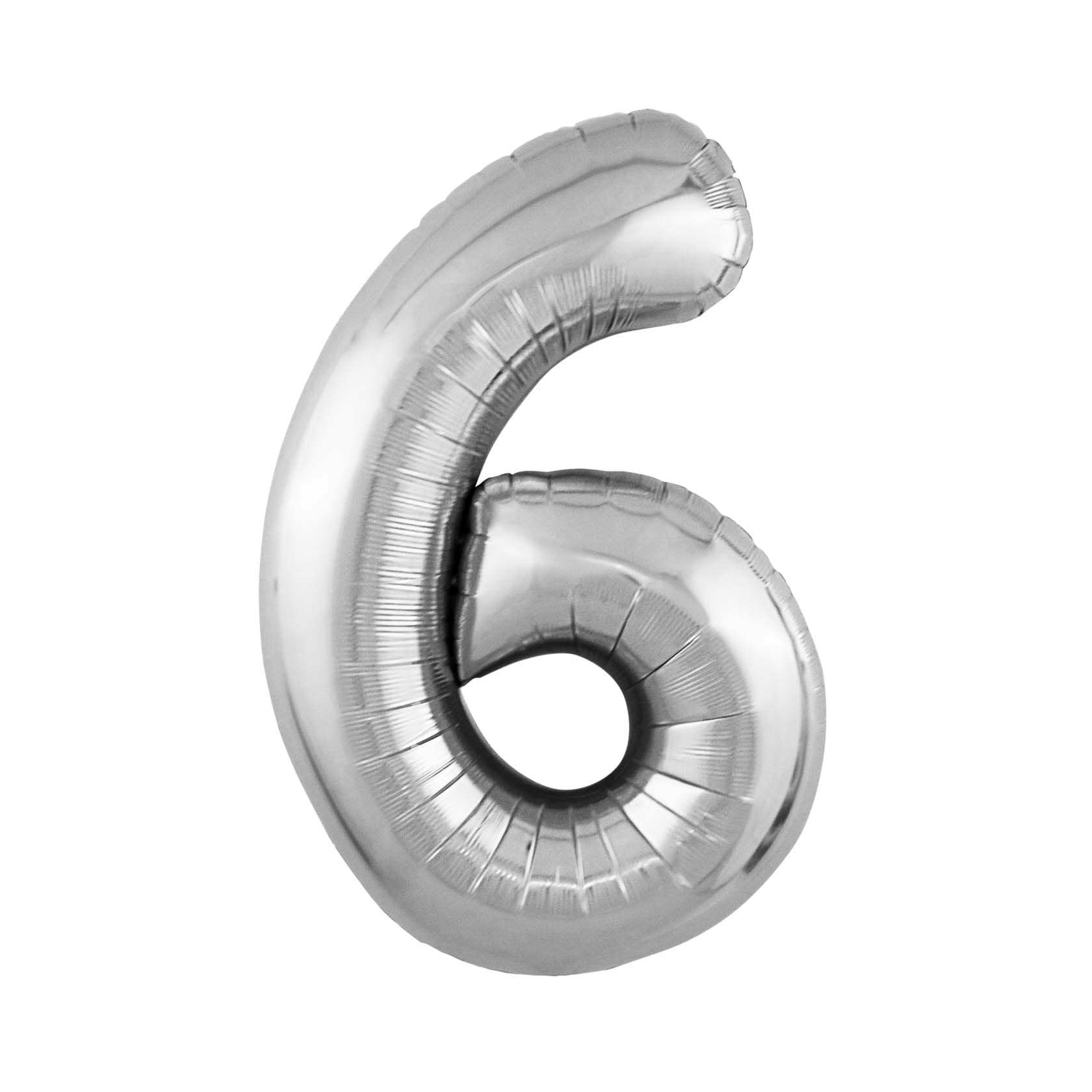Шар цифра, фольгированный, цвет серебро, 102 см Фольгированные шары