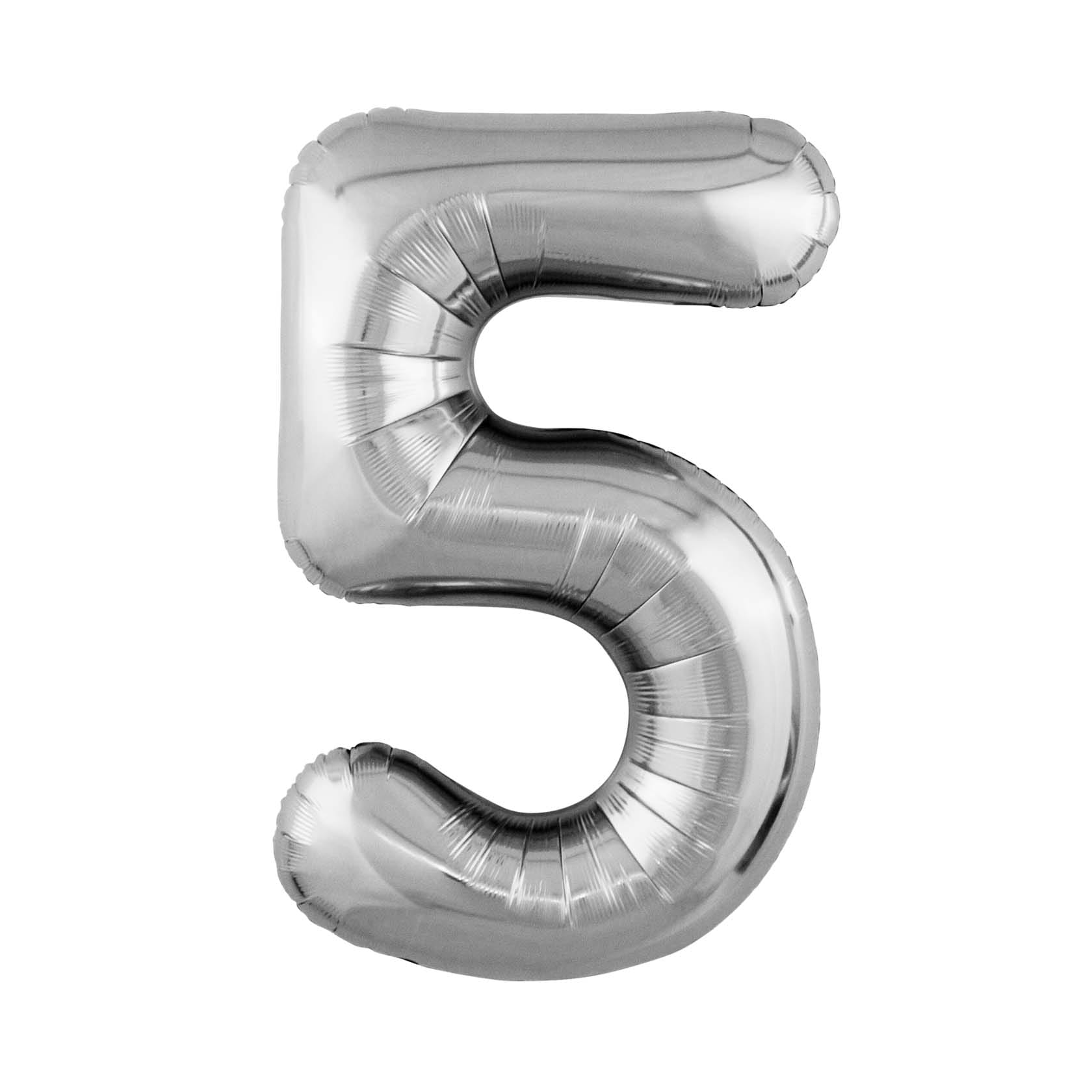 Шар цифра, фольгированный, цвет серебро, 102 см Фольгированные шары
