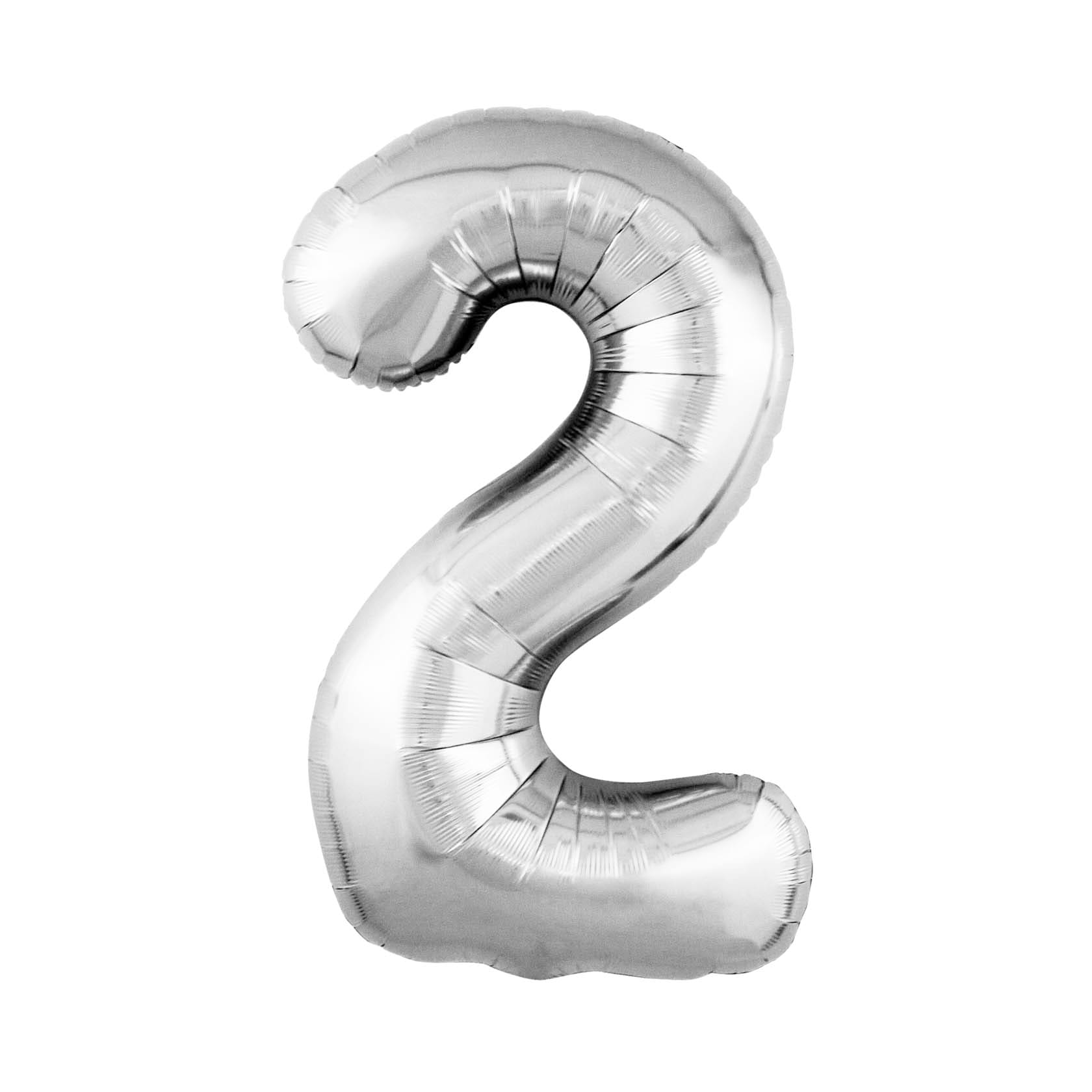 Шар цифра, фольгированный, цвет серебро, 102 см Фольгированные шары