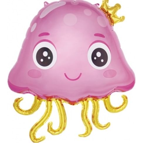 Шар (24''/61 см) Фигура, Малышка Медуза, Розовый