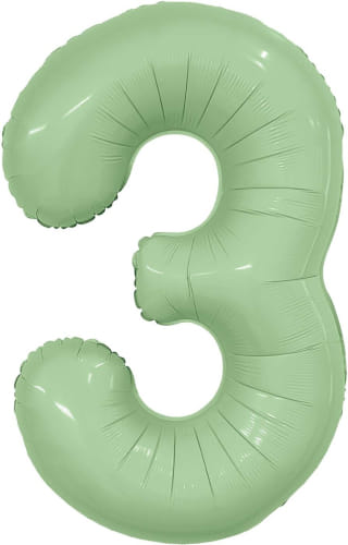 Шар цифра, фольгированный, цвет Оливковый, 102 см Фольгированные шары
