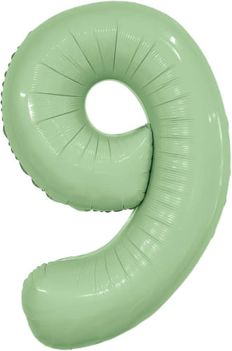 Шар цифра, фольгированный, цвет Оливковый, 102 см Фольгированные шары