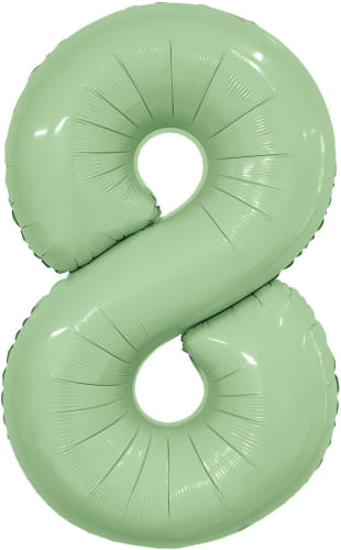 Шар цифра, фольгированный, цвет Оливковый, 102 см Фольгированные шары