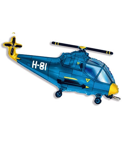 Шар (38''/97см) Фигура Вертолет, Синий