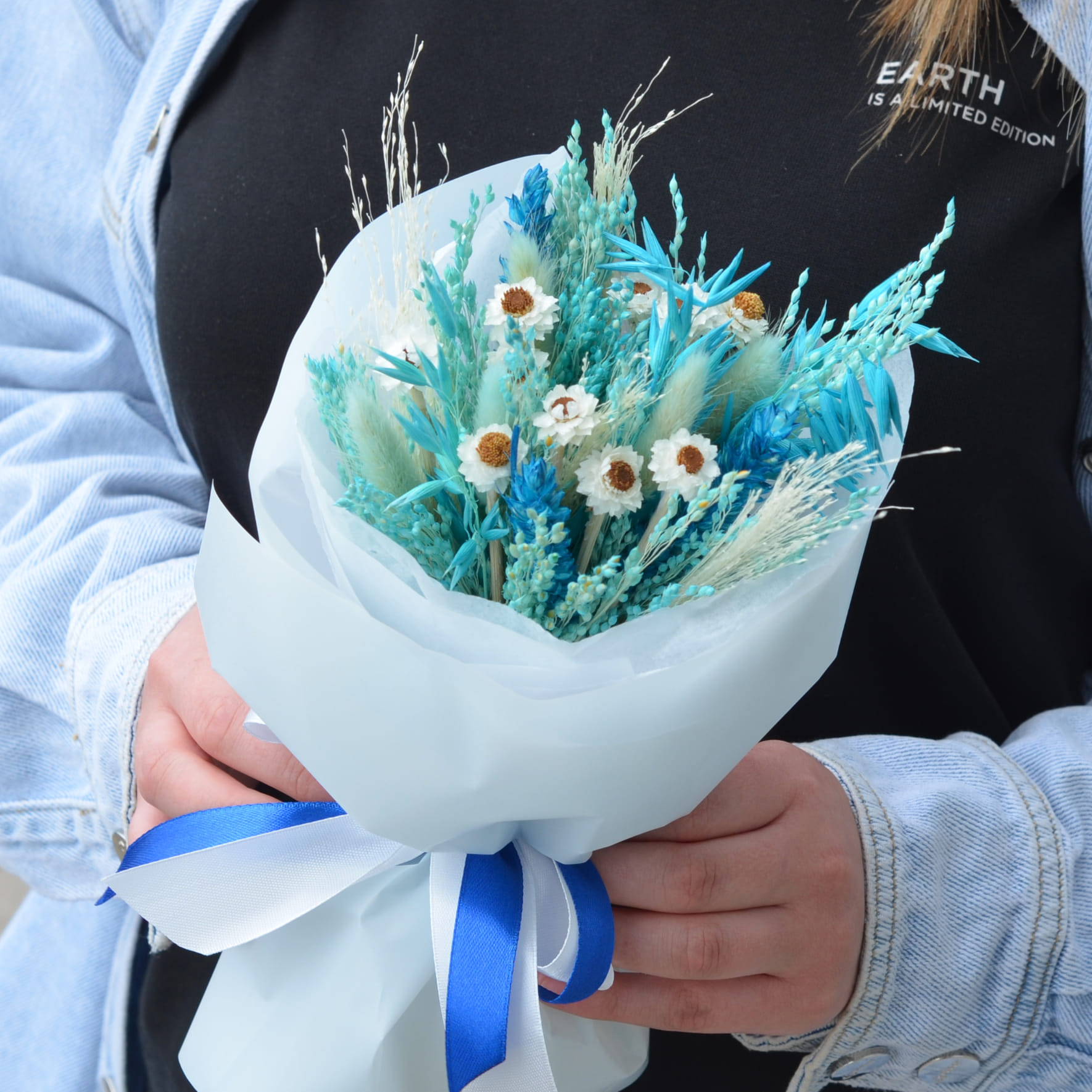 Букет сухоцветов "Васильковое поле"