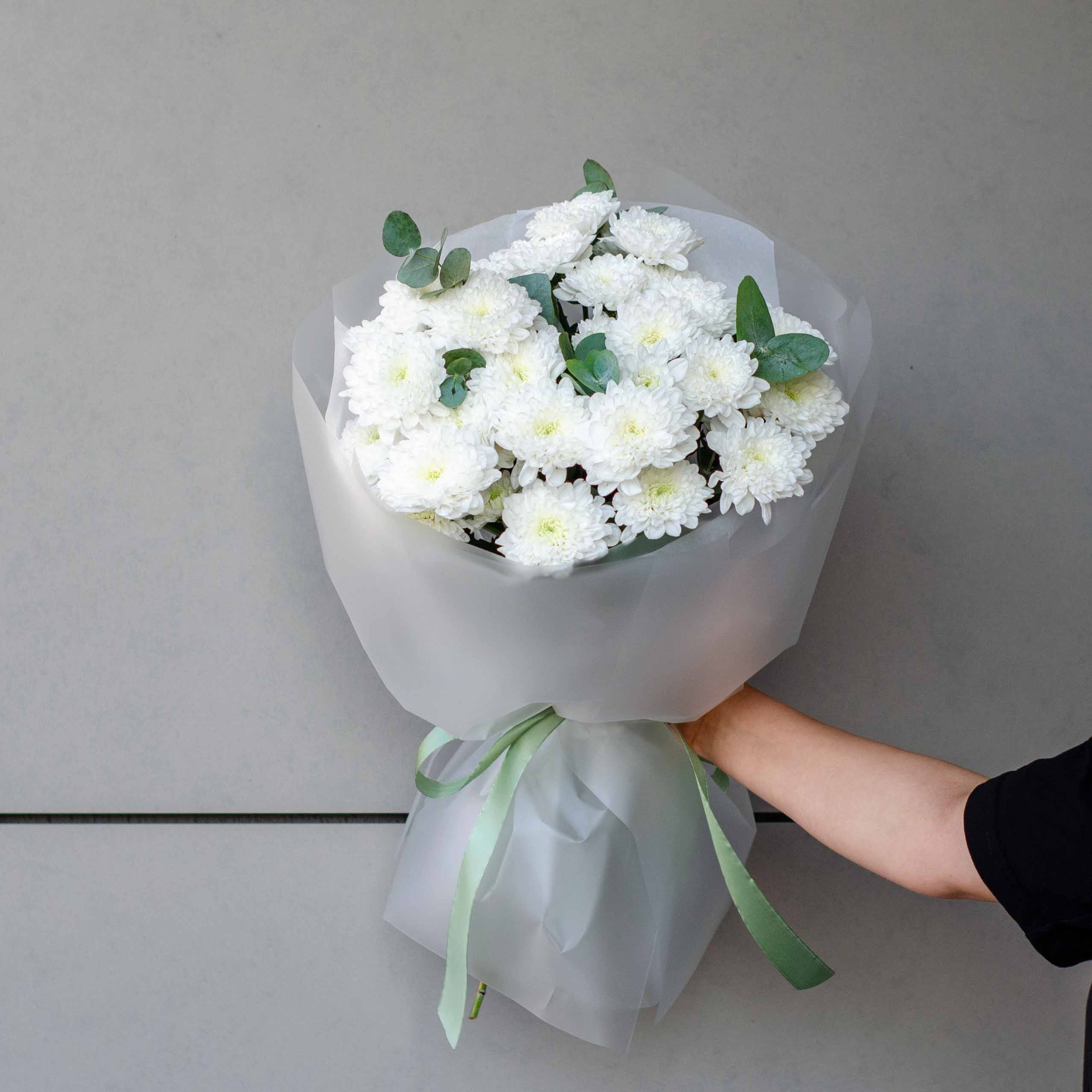 Букет хризантем "Мята"