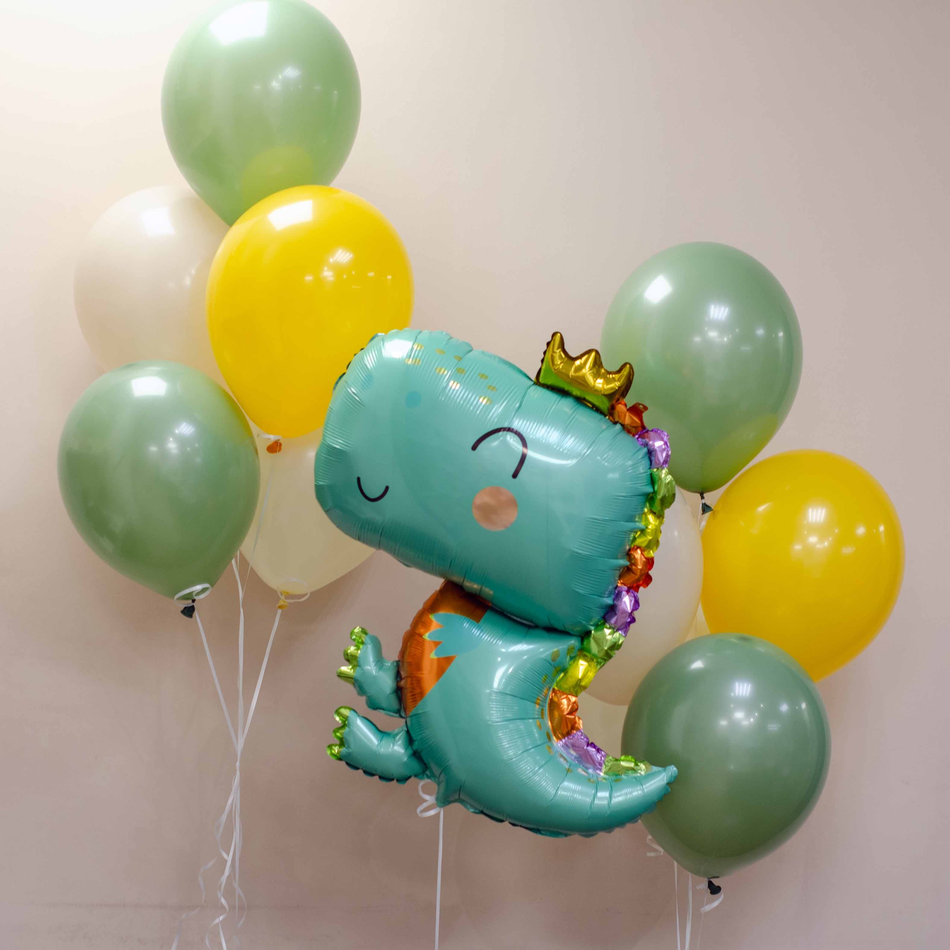 Связка сет гелиевых шаров "Дино"