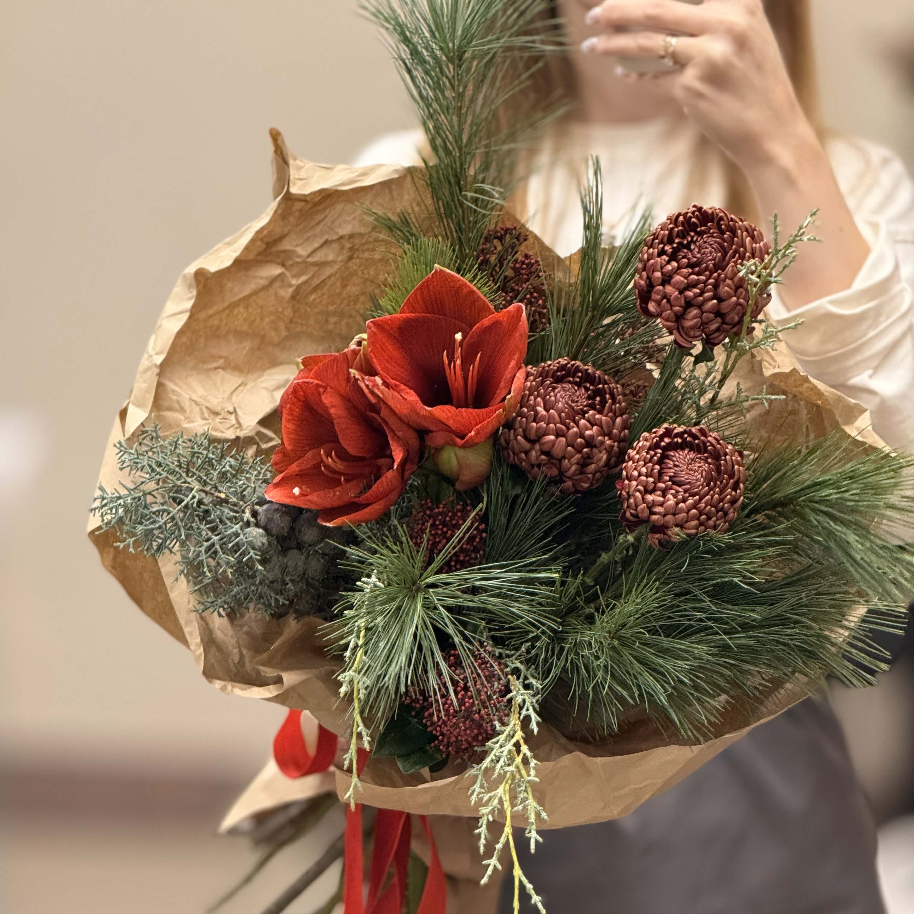 Букет "Бигуди в крафте"