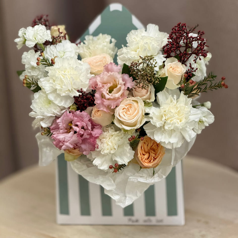 Конверт с цветами "Мятный"