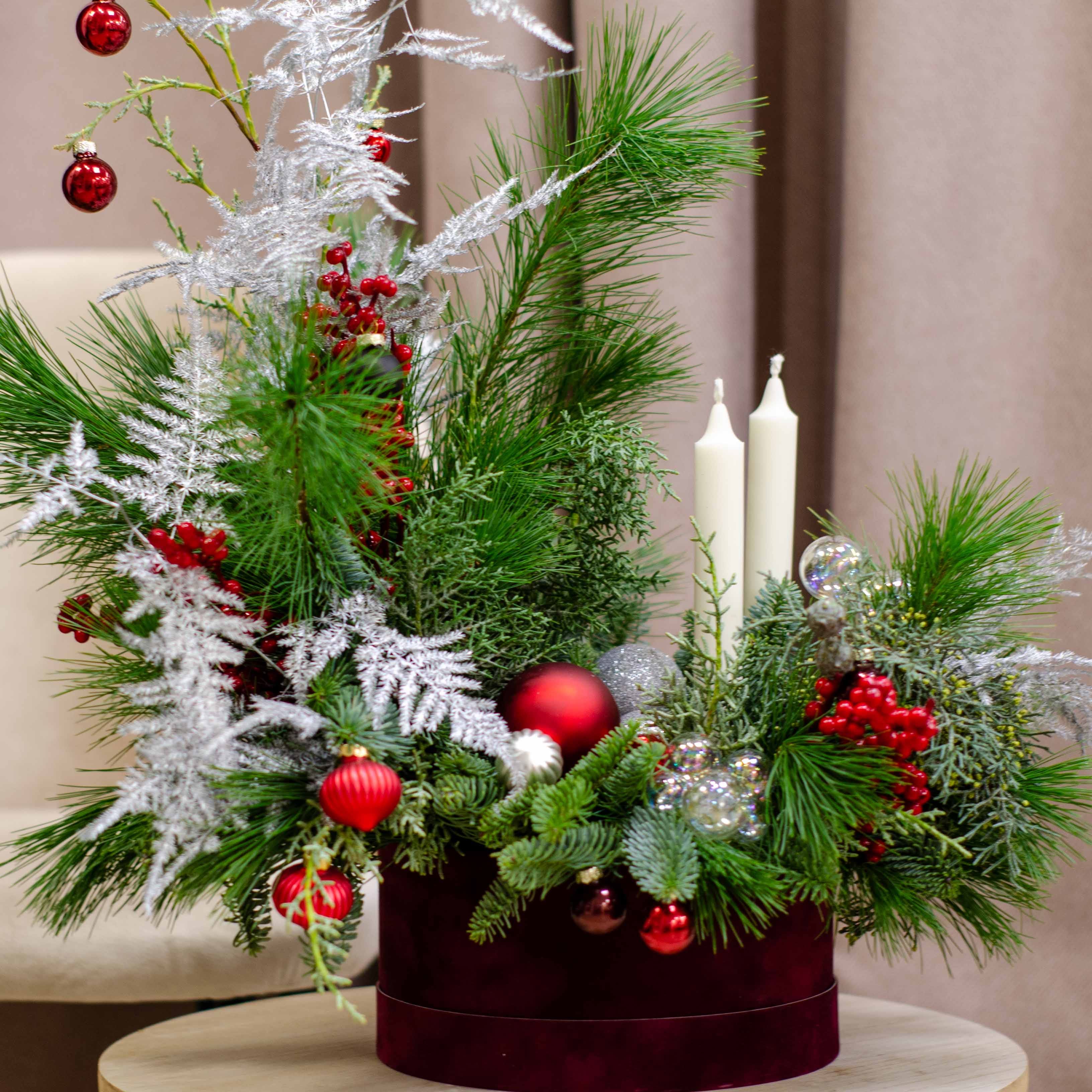 Зимняя композиция "Бархат"