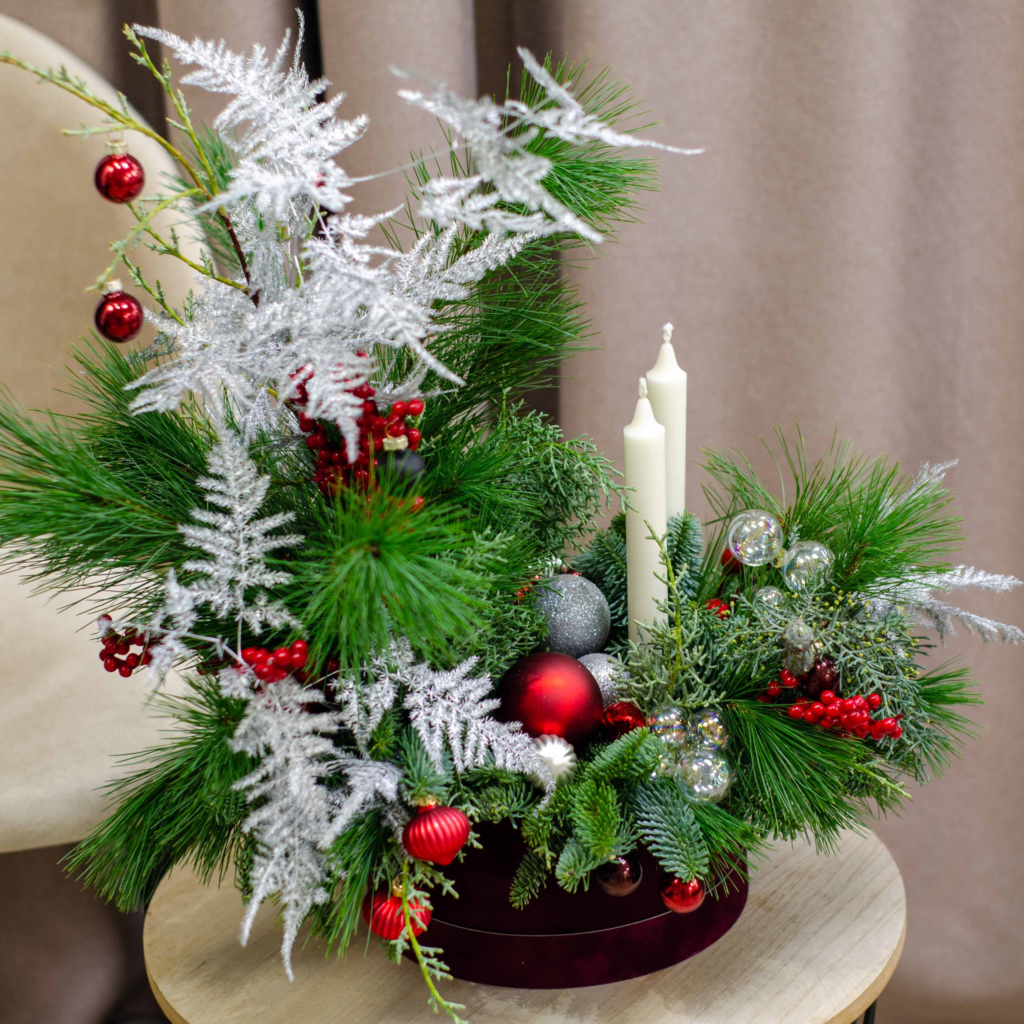 Зимняя композиция "Бархат"