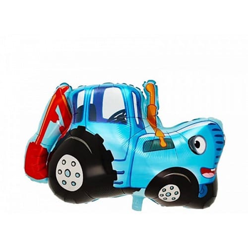 Шар (32''/82 см) Фигура, Трактор с ковшом, Голубой