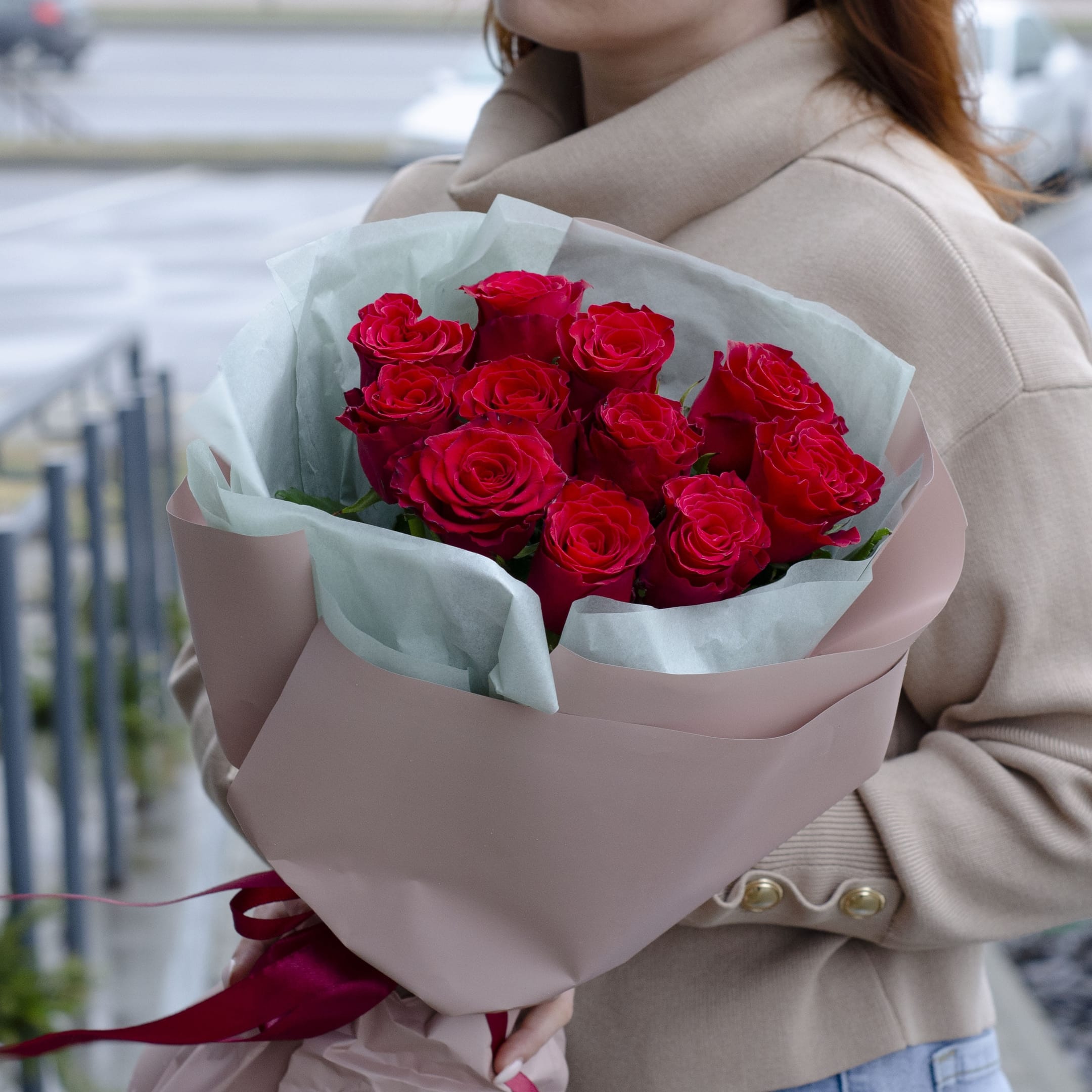 Букет роз "Мечтатель" 11 роз Кенийские розы