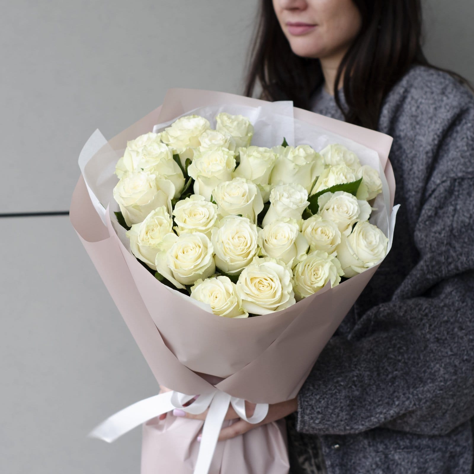 Букет роз "Мой ангел" 25 роз 50 см