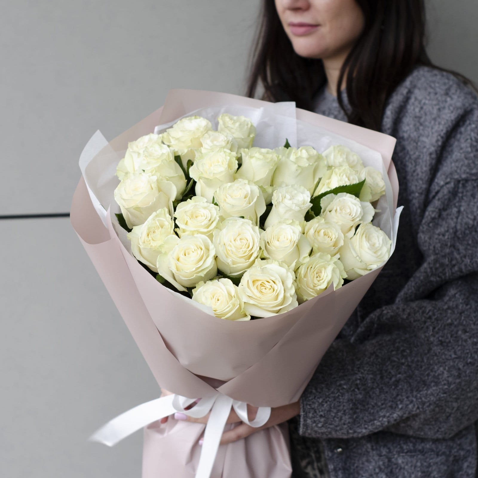 Букет роз "Мой ангел" 25 роз 60 см