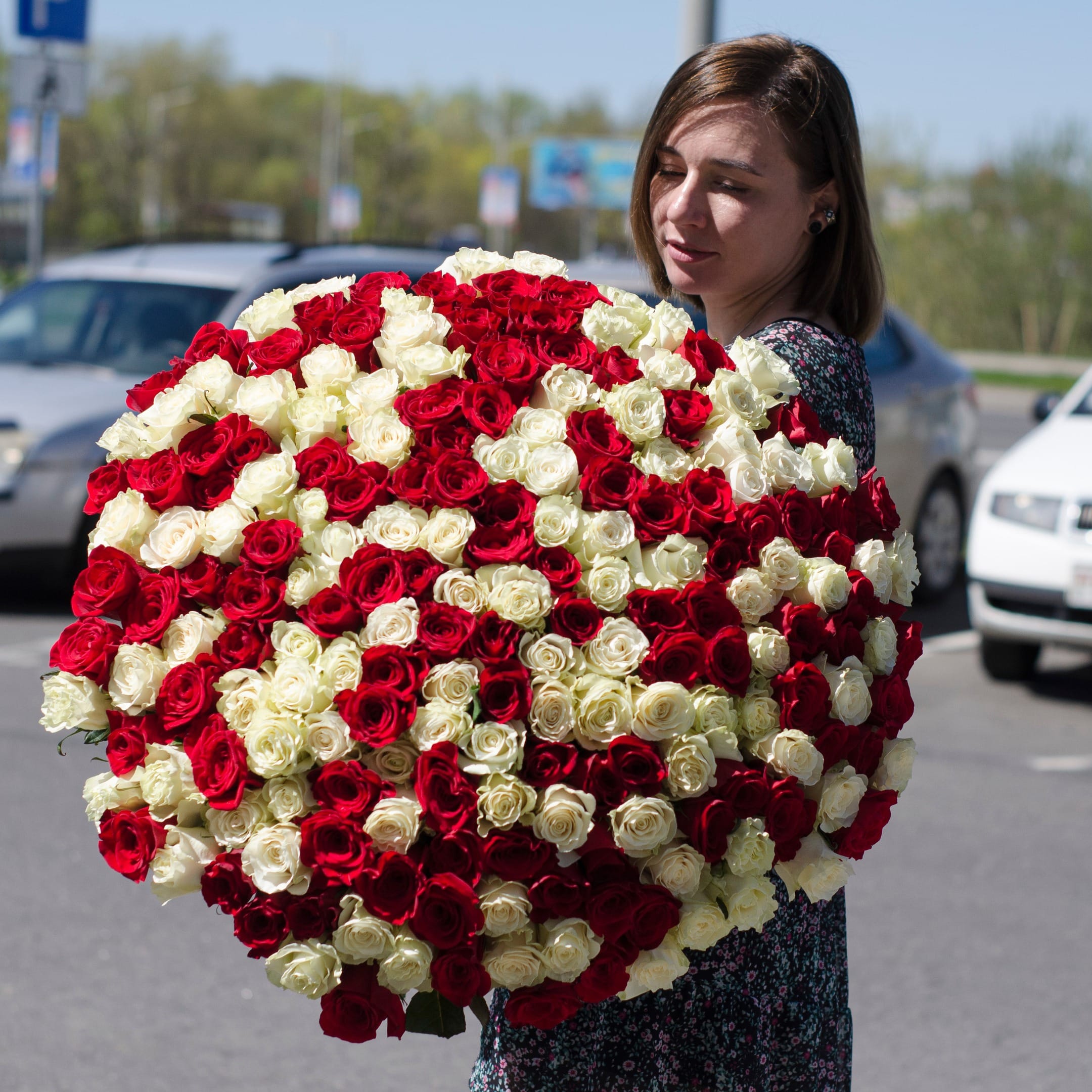 Букет роз "Большой Микс" 60 см