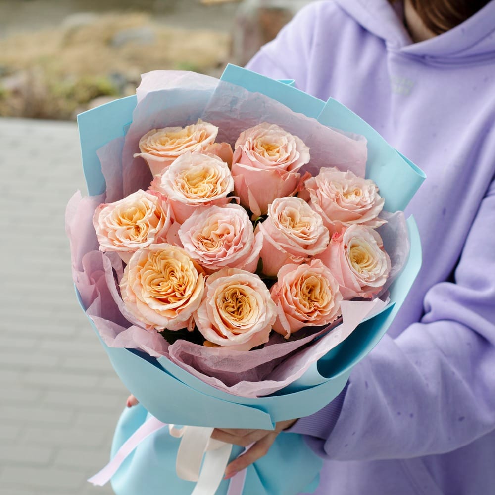 Букет "Крем-брюле" 11 роз