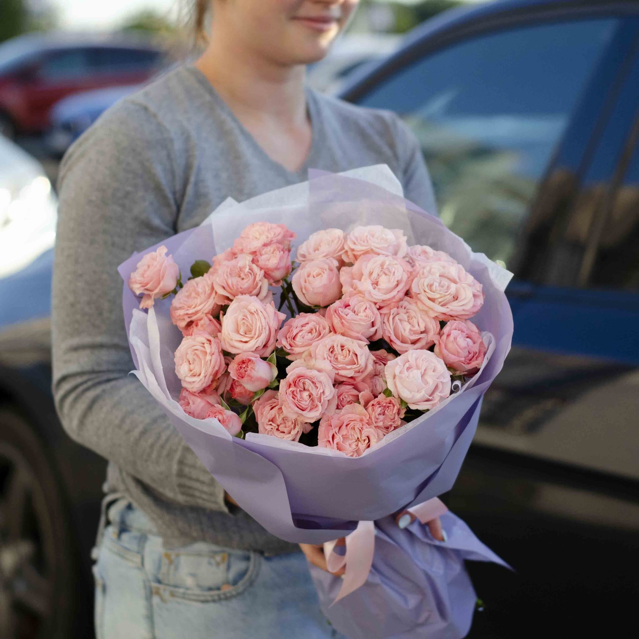 Букет кустовых роз "Римма" 11 роз