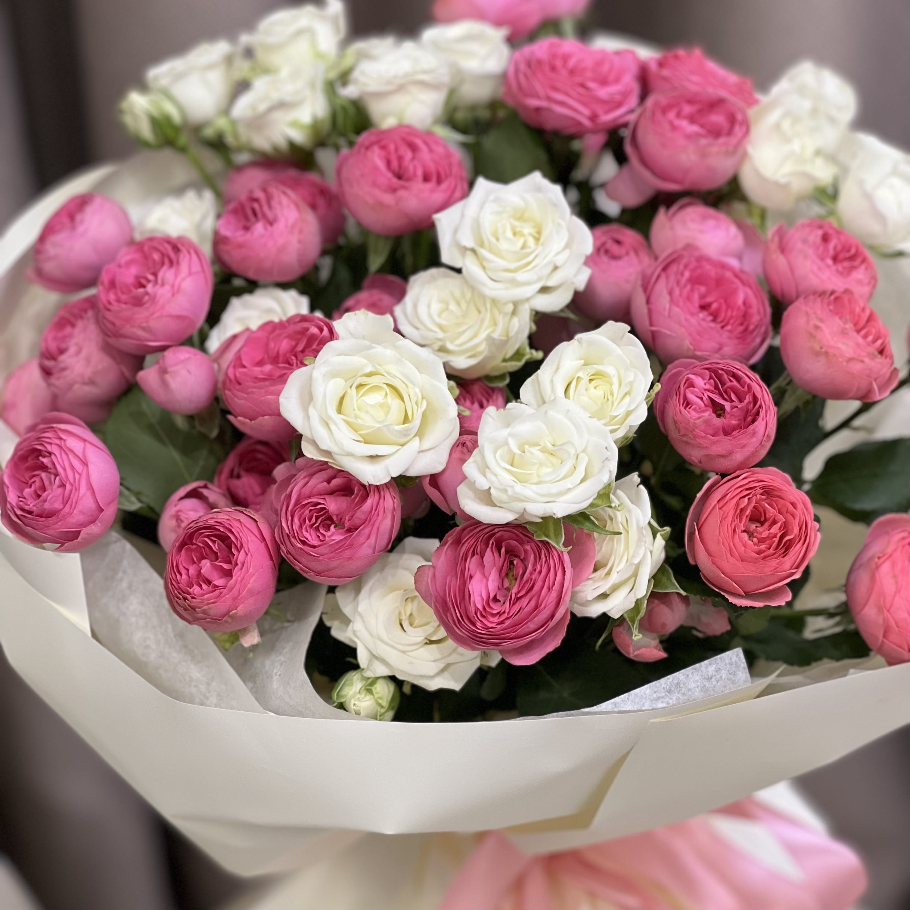 Букет из кустовых роз "Дуэт"