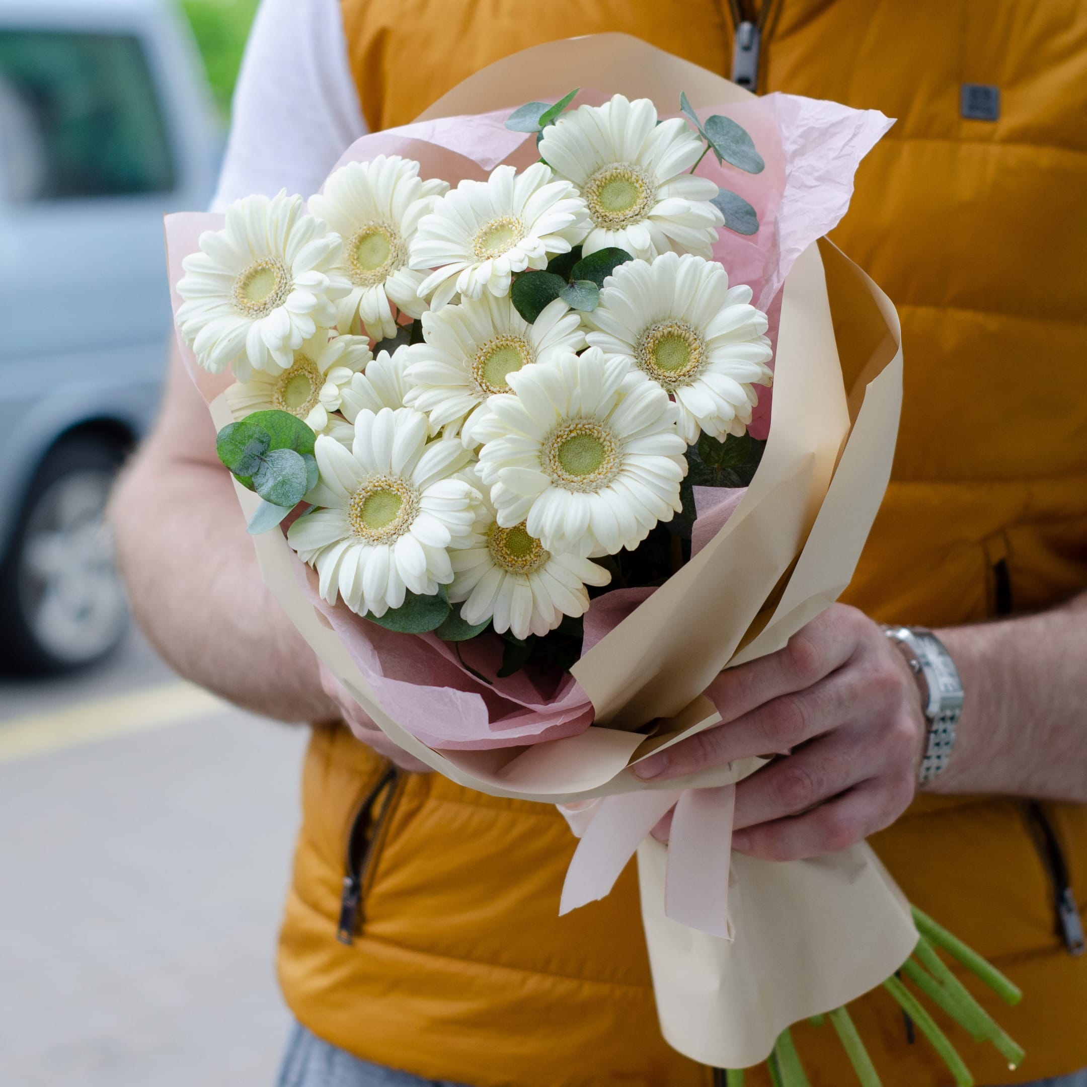 Букет мини- гербер "Злата"