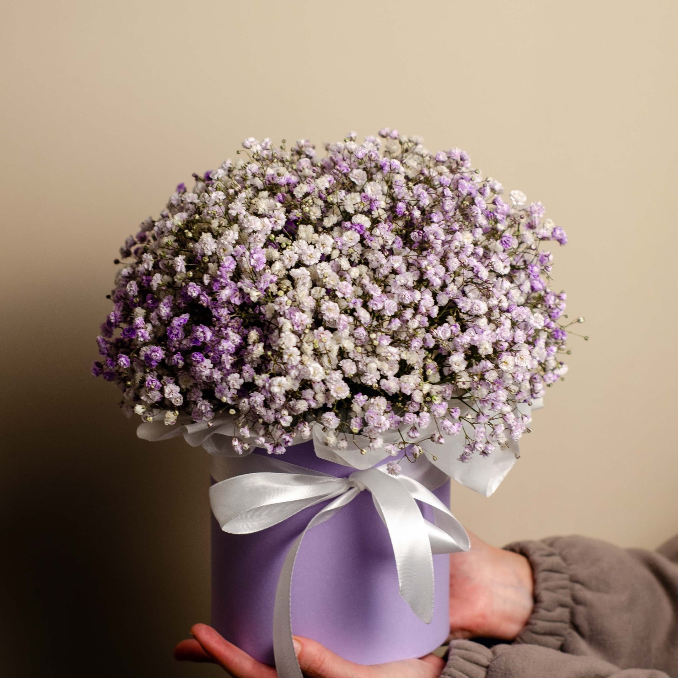 Композиция с гипсофилой "Сиреневая"