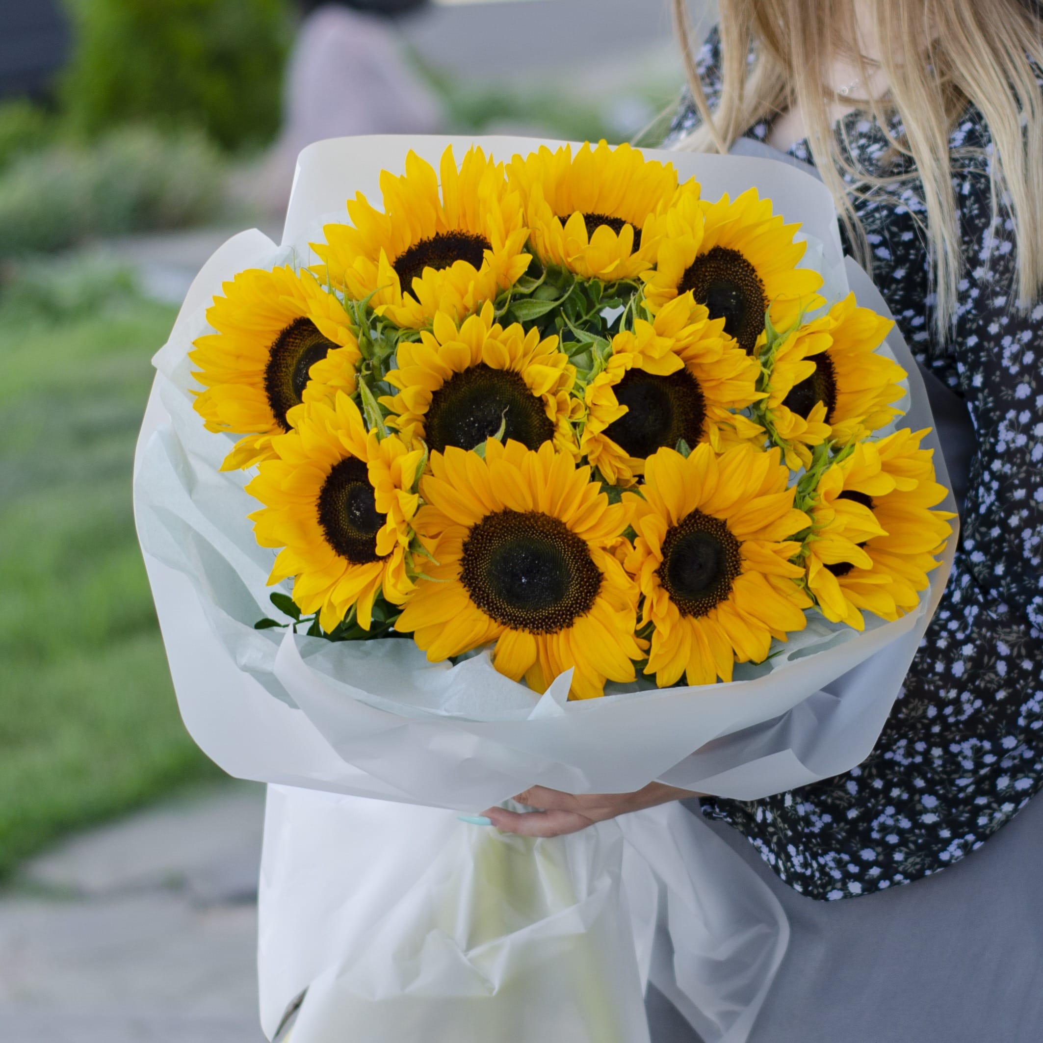 Букет из подсолнухов "Солнце в букете"