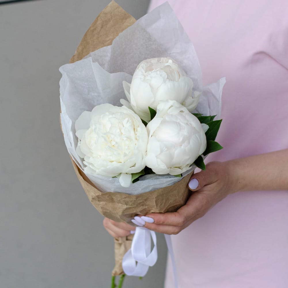 Букет пионов "Бон-бон"