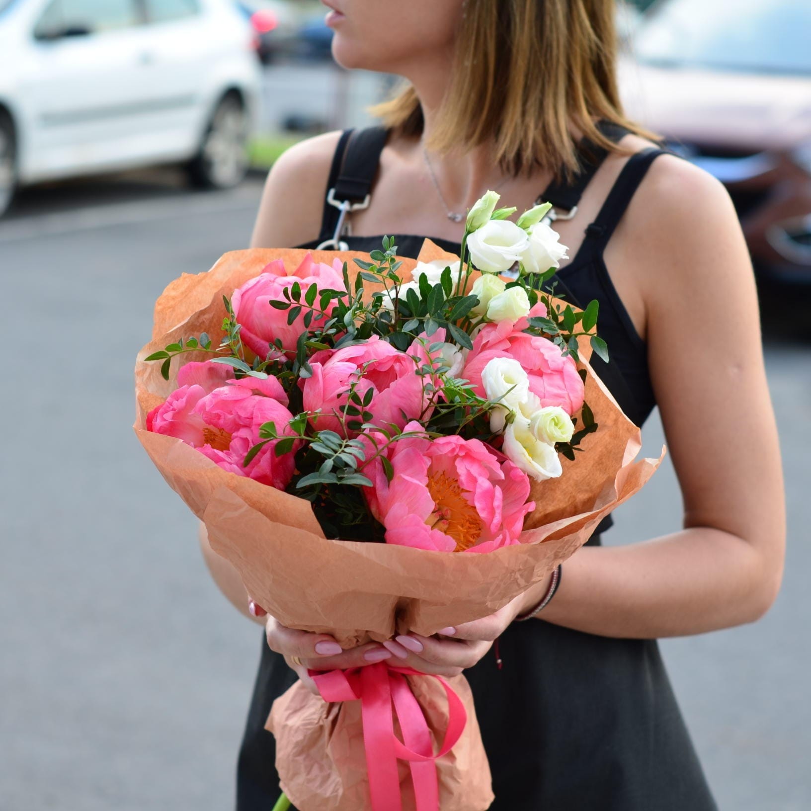 Букет пионов "Румянец"