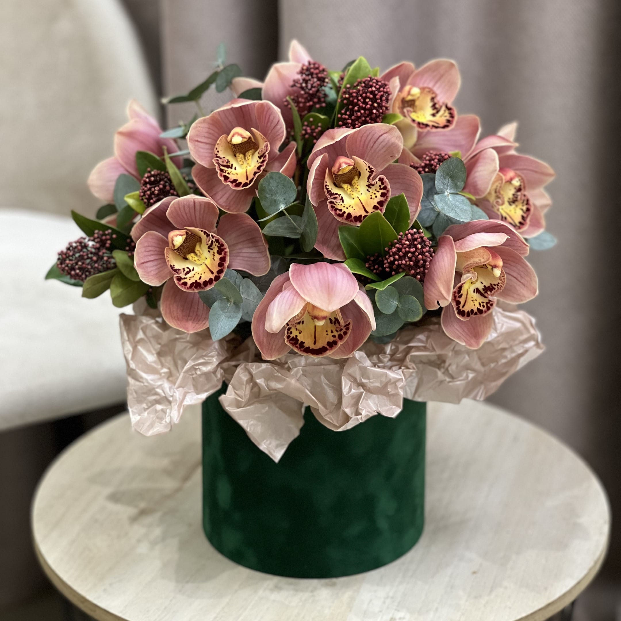 Композиция с орхидеей "Роскошь"