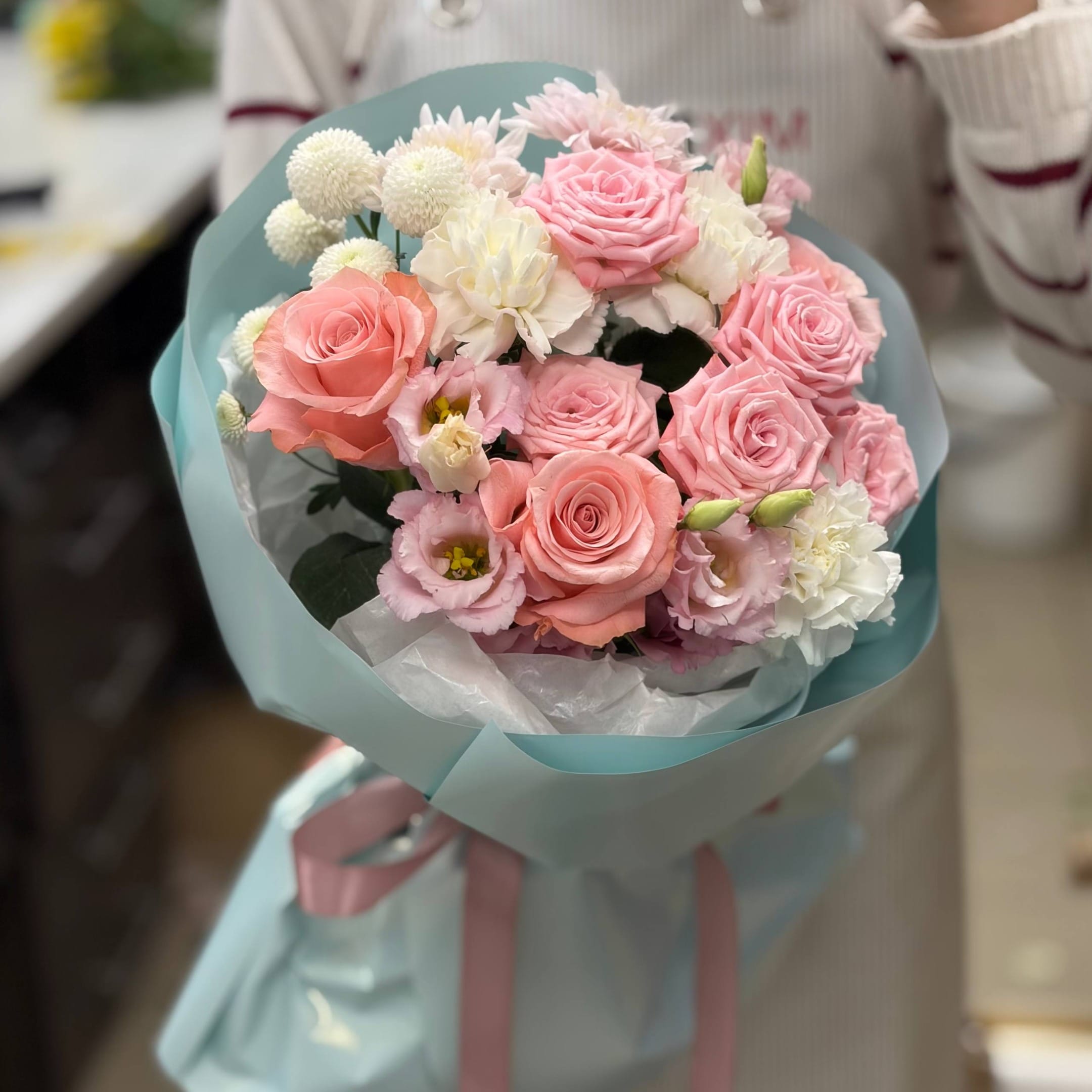 Букет "Розовый рассвет"