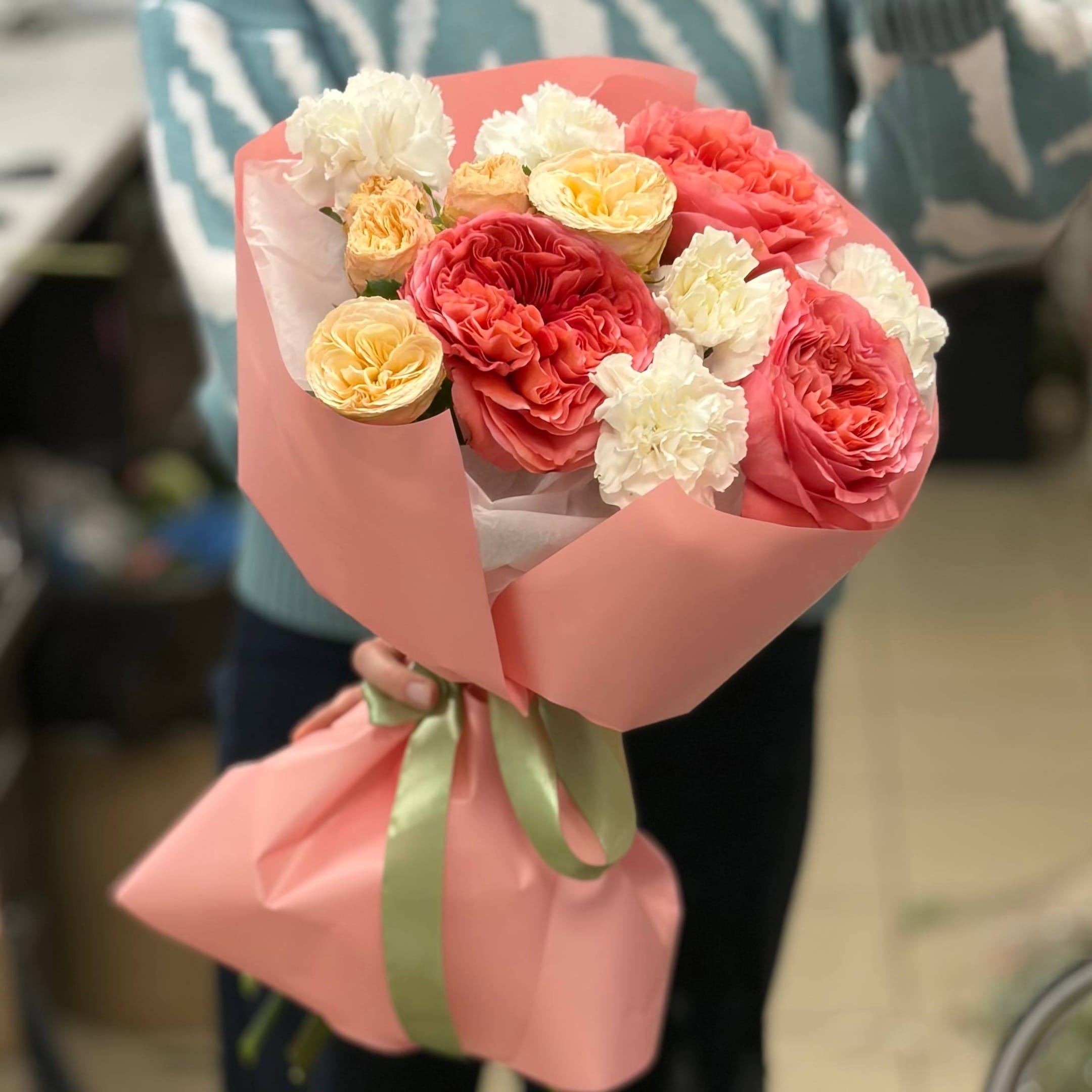 Букет цветов "Романтический Огонь"