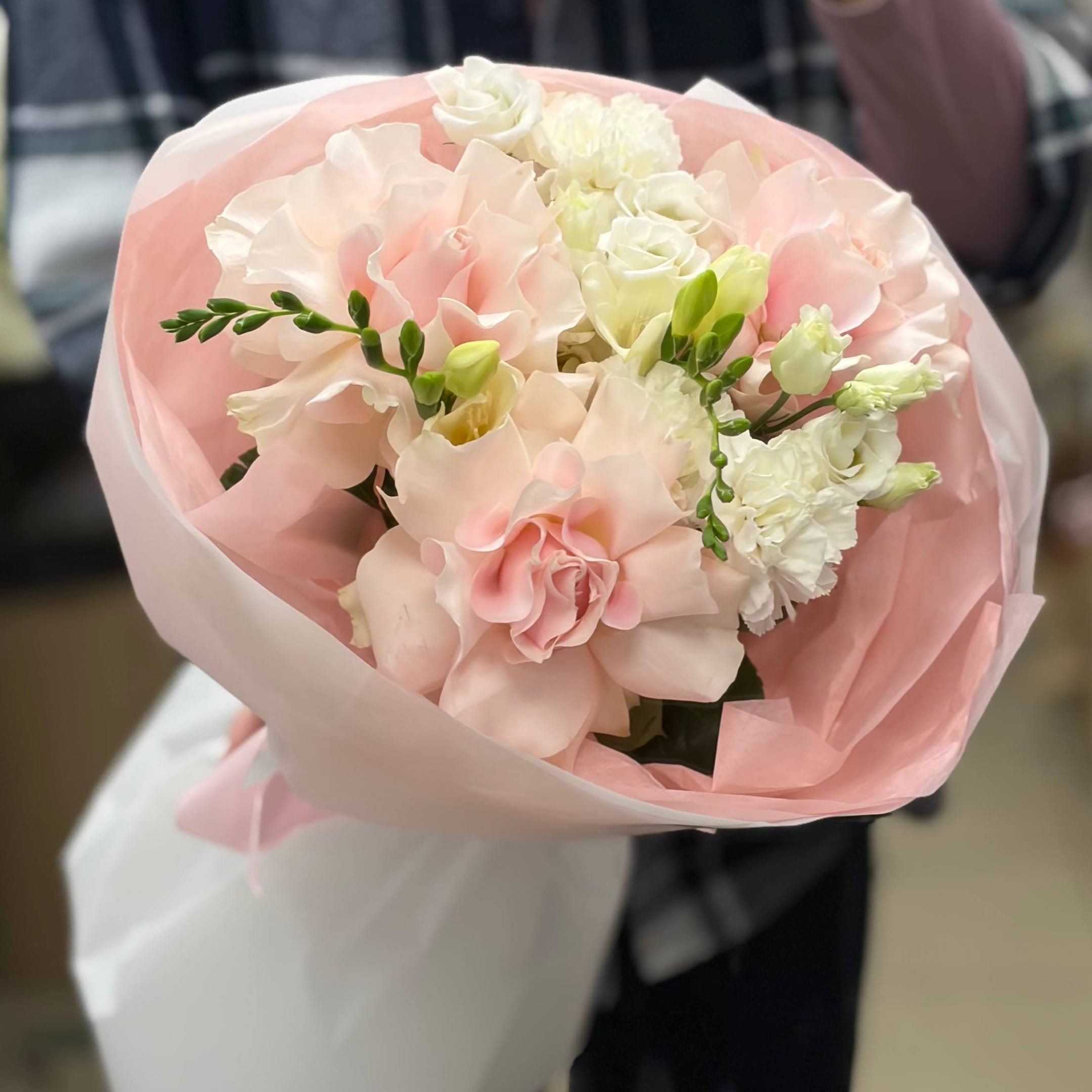 Букет цветов "Розовое эхо"