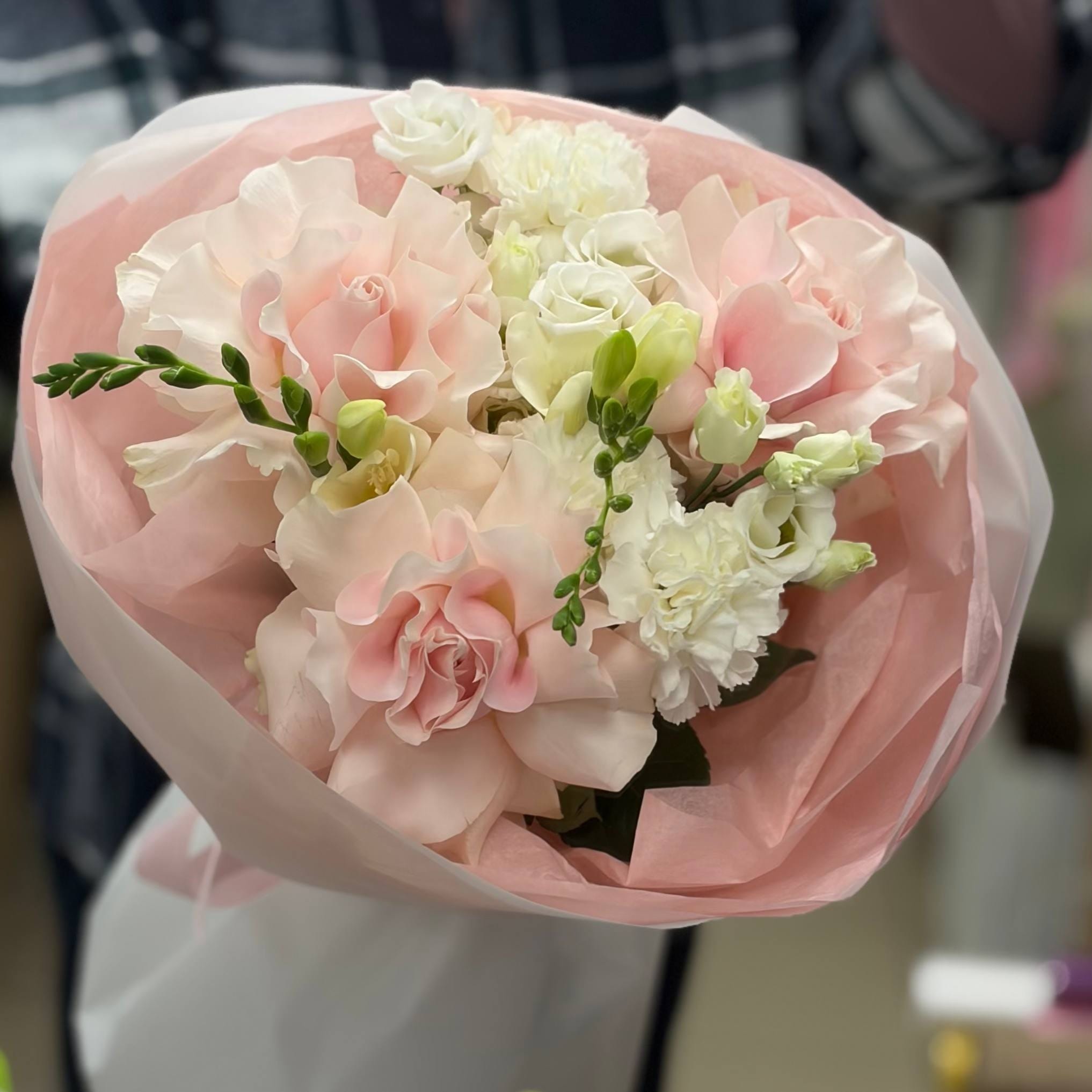 Букет цветов "Розовое эхо"