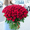 Букет из 101 розы "Страстный" 60 см 101 роза Кенийская роза