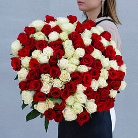Букет роз "Мэган 101 роза Эквадорские розы