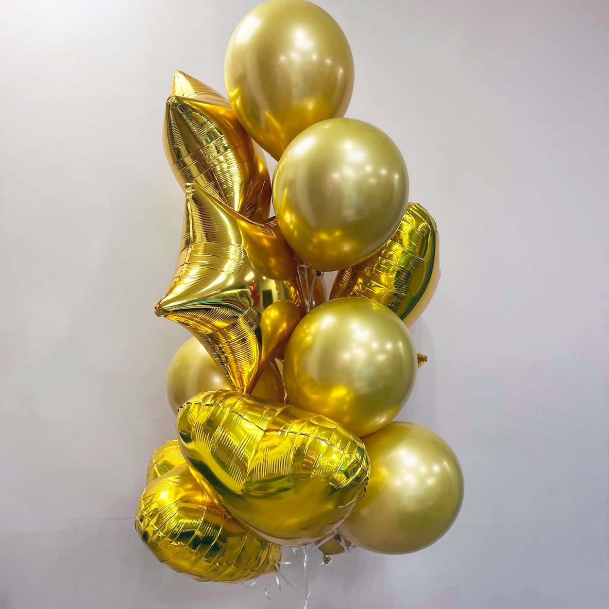 Композиция из 15 шаров "Золото" Сеты из шаров