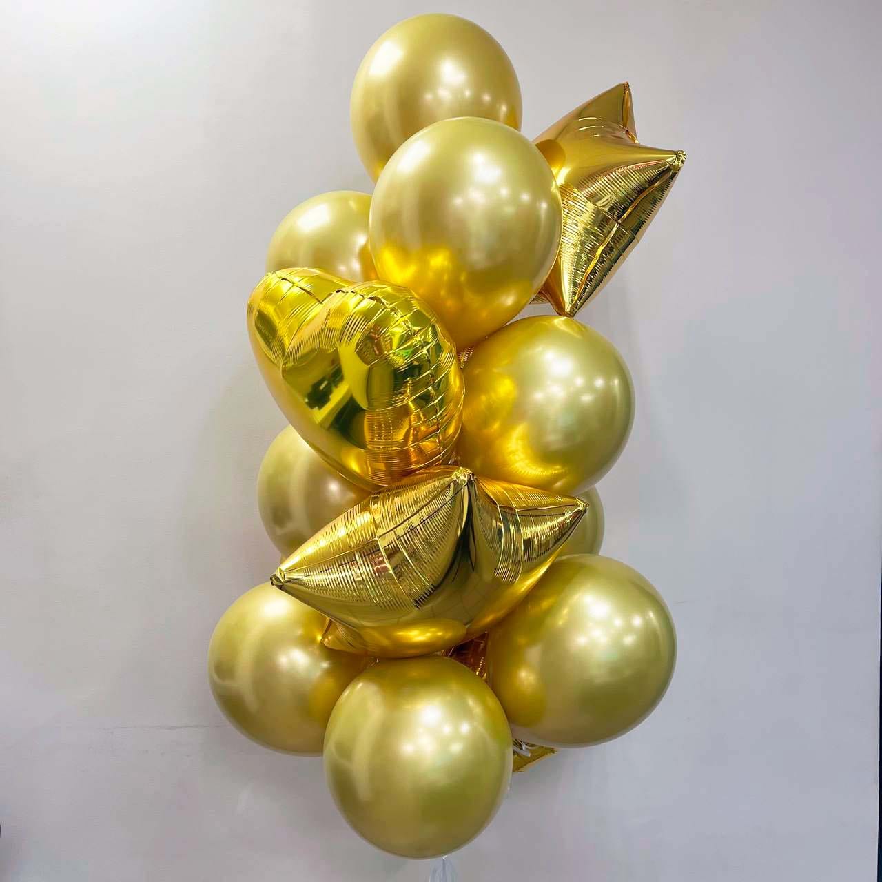 Композиция из 15 шаров "Золото" Сеты из шаров